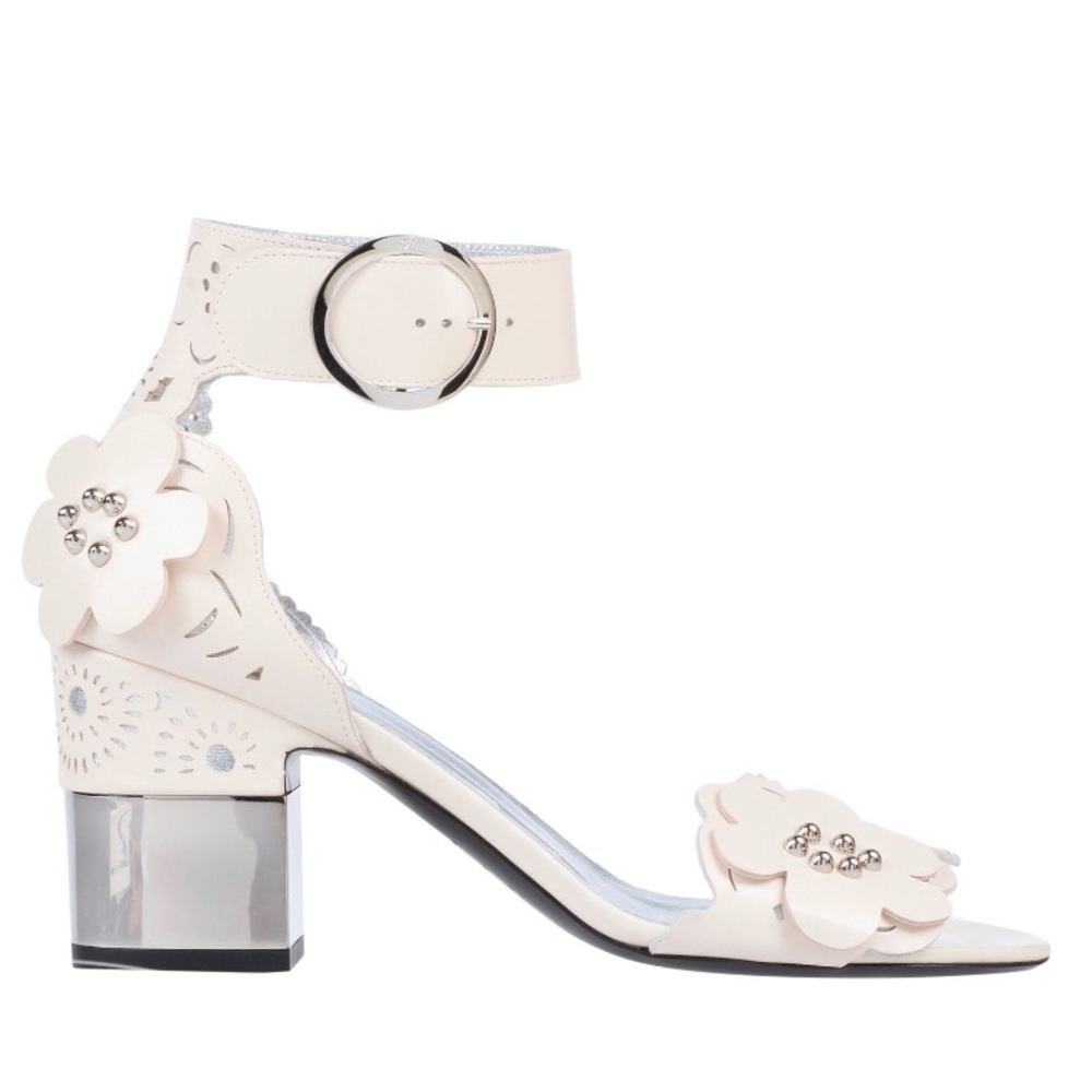 Roger Vivier Podium Guipure leather sandals